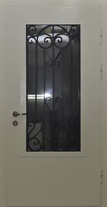 Дверь с ковкой и стеклом (KSD-39)